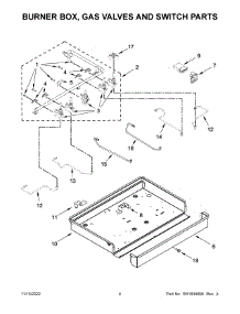 03 - Burner Box, Gas Valves And Switch Parts parts for Whirlpool Cooktop KCGS556ESS05 from AppliancePartsPros.com