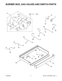 03 - Burner Box, Gas Valves And Switch Parts parts for Whirlpool Cooktop KCGS950ESS06 from AppliancePartsPros.com