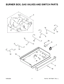 03 - Burner Box, Gas Valves And Switch Parts parts for Whirlpool Cooktop KCGS956ESS06 from AppliancePartsPros.com