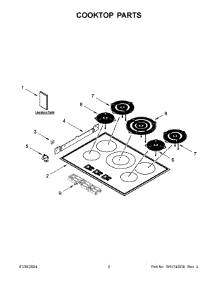 02 - Cooktop Parts parts for Whirlpool Range KCIG550JSS02 from AppliancePartsPros.com