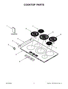 02 - Cooktop Parts parts for Whirlpool Range KCIG556JBL02 from AppliancePartsPros.com
