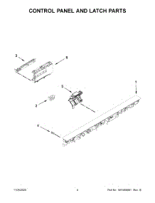 03 - Control Panel And Latch Parts parts for Whirlpool Dishwasher KDFE104HBL1 from AppliancePartsPros.com
