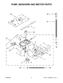 05 - Pump, Washarm And Motor Parts parts for Whirlpool Dishwasher KDFE104KPS0 from AppliancePartsPros.com