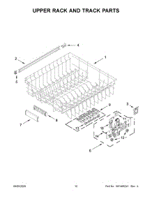 07 - Upper Rack And Track Parts parts for Whirlpool Dishwasher KDFE104KPS0 from AppliancePartsPros.com