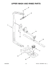 06 - Upper Wash And Rinse Parts parts for Whirlpool Dishwasher KDFE104KPS2 from AppliancePartsPros.com