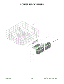 Lower Rack Parts parts for Whirlpool Dishwasher KDFE104KPS3 from AppliancePartsPros.com