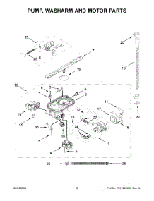 05 - Pump, Washarm And Motor Parts parts for Whirlpool Dishwasher KDFE105PPS0 from AppliancePartsPros.com