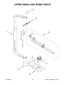 06 - Upper Wash And Rinse Parts parts for Whirlpool Dishwasher KDFE204KBL1 from AppliancePartsPros.com