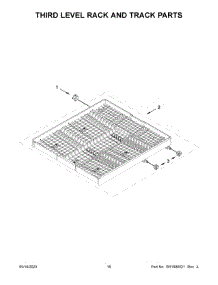 09 - Third Level Rack And Track Parts parts for Whirlpool Dishwasher KDFE204KBL2 from AppliancePartsPros.com