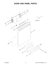 Door And Panel Parts parts for Whirlpool Dishwasher KDFE204KBL3 from AppliancePartsPros.com