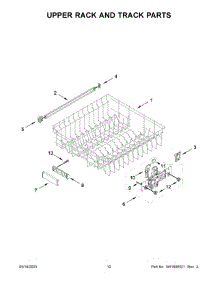 07 - Upper Rack And Track Parts parts for Whirlpool Dishwasher KDFE204KPS2 from AppliancePartsPros.com
