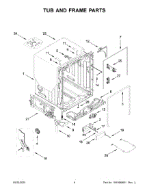 04 - Tub And Frame Parts parts for Whirlpool Dishwasher KDPM604KBS2 from AppliancePartsPros.com