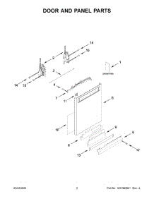 02 - Door And Panel Parts parts for Whirlpool Dishwasher KDPM604KBS2 from AppliancePartsPros.com