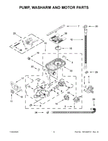 05 - Pump, Washarm And Motor Parts parts for Whirlpool Dishwasher KDPM604KPS0 from AppliancePartsPros.com