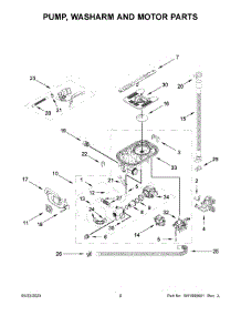 05 - Pump, Washarm And Motor Parts parts for Whirlpool Dishwasher KDPM604KPS2 from AppliancePartsPros.com