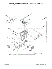 05 - Pump, Washarm And Motor Parts parts for Whirlpool Dishwasher KDPM604KPS3 from AppliancePartsPros.com