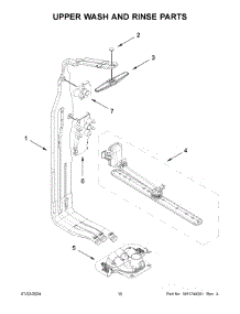 06 - Upper Wash And Rinse Parts parts for Whirlpool Dishwasher KDPM604KPS3 from AppliancePartsPros.com