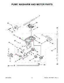05 - Pump, Washarm And Motor Parts parts for Whirlpool Dishwasher KDPM704KPS3 from AppliancePartsPros.com