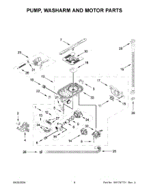 05 - Pump, Washarm And Motor Parts parts for Whirlpool Dishwasher KDPM804KBS3 from AppliancePartsPros.com