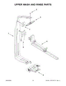 06 - Upper Wash And Rinse Parts parts for Whirlpool Dishwasher KDPM804KPS3 from AppliancePartsPros.com