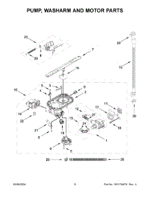 05 - Pump, Washarm And Motor Parts parts for Whirlpool Dishwasher KDTE104KPS3 from AppliancePartsPros.com