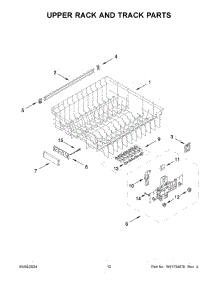 07 - Upper Rack And Track Parts parts for Whirlpool Dishwasher KDTE104KPS3 from AppliancePartsPros.com