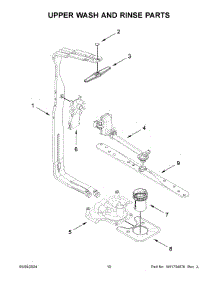 06 - Upper Wash And Rinse Parts parts for Whirlpool Dishwasher KDTE104KPS3 from AppliancePartsPros.com