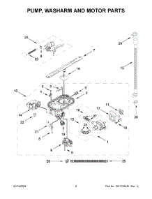 05 - Pump, Washarm And Motor Parts parts for Whirlpool Dishwasher KDTE204KBL3 from AppliancePartsPros.com