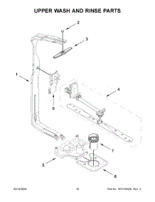 06 - Upper Wash And Rinse Parts parts for Whirlpool Dishwasher KDTE204KPS3 from AppliancePartsPros.com