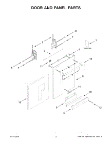 02 - Door And Panel Parts parts for Whirlpool Dishwasher KDTE304RBS0 from AppliancePartsPros.com