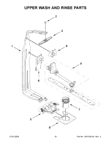 06 - Upper Wash And Rinse Parts parts for Whirlpool Dishwasher KDTE304RPS0 from AppliancePartsPros.com