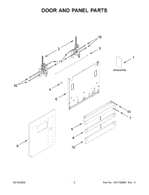 02 - Door And Panel Parts parts for Whirlpool Dishwasher KDTF324PPA0 from AppliancePartsPros.com