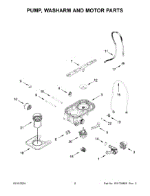 05 - Pump, Washarm And Motor Parts parts for Whirlpool Dishwasher KDTF324PPA0 from AppliancePartsPros.com
