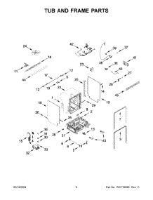 04 - Tub And Frame Parts parts for Whirlpool Dishwasher KDTF324PPA0 from AppliancePartsPros.com