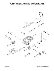05 - Pump, Washarm And Motor Parts parts for Whirlpool Dishwasher KDTF924PPS0 from AppliancePartsPros.com