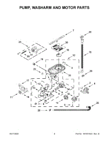 05 - Pump, Washarm And Motor Parts parts for Whirlpool Dishwasher KDTM404KBS1 from AppliancePartsPros.com