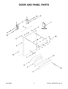 02 - Door And Panel Parts parts for Whirlpool Dishwasher KDTM404KBS1 from AppliancePartsPros.com