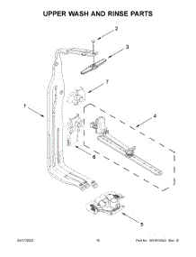 06 - Upper Wash And Rinse Parts parts for Whirlpool Dishwasher KDTM404KBS1 from AppliancePartsPros.com