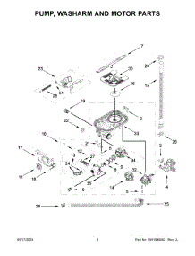 05 - Pump, Washarm And Motor Parts parts for Whirlpool Dishwasher KDTM404KBS2 from AppliancePartsPros.com