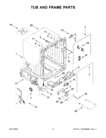 04 - Tub And Frame Parts parts for Whirlpool Dishwasher KDTM404KPS2 from AppliancePartsPros.com