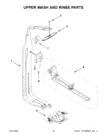 06 - Upper Wash And Rinse Parts parts for Whirlpool Dishwasher KDTM404KPS2 from AppliancePartsPros.com