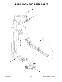 Upper Wash And Rinse Parts parts for Whirlpool Dishwasher KDTM405PPS1 from AppliancePartsPros.com