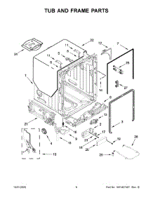 04 - Tub And Frame Parts parts for Whirlpool Dishwasher KDTM604KBS0 from AppliancePartsPros.com