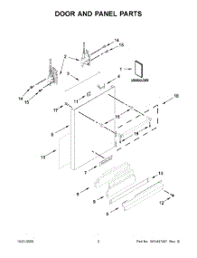 02 - Door And Panel Parts parts for Whirlpool Dishwasher KDTM604KBS0 from AppliancePartsPros.com