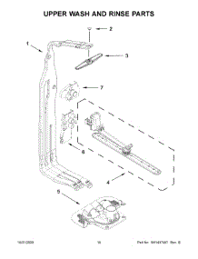 06 - Upper Wash And Rinse Parts parts for Whirlpool Dishwasher KDTM604KBS0 from AppliancePartsPros.com