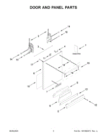 02 - Door And Panel Parts parts for Whirlpool Dishwasher KDTM604KPS2 from AppliancePartsPros.com