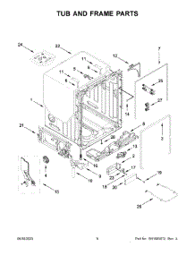 04 - Tub And Frame Parts parts for Whirlpool Dishwasher KDTM604KPS2 from AppliancePartsPros.com