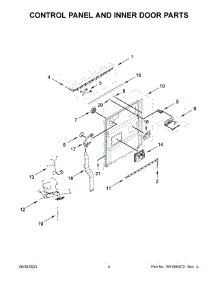 03 - Control Panel And Inner Door Parts parts for Whirlpool Dishwasher KDTM604KPS2 from AppliancePartsPros.com