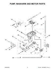 05 - Pump, Washarm And Motor Parts parts for Whirlpool Dishwasher KDTM604KPS2 from AppliancePartsPros.com