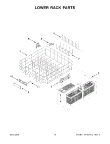 08 - Lower Rack Parts parts for Whirlpool Dishwasher KDTM604KPS2 from AppliancePartsPros.com